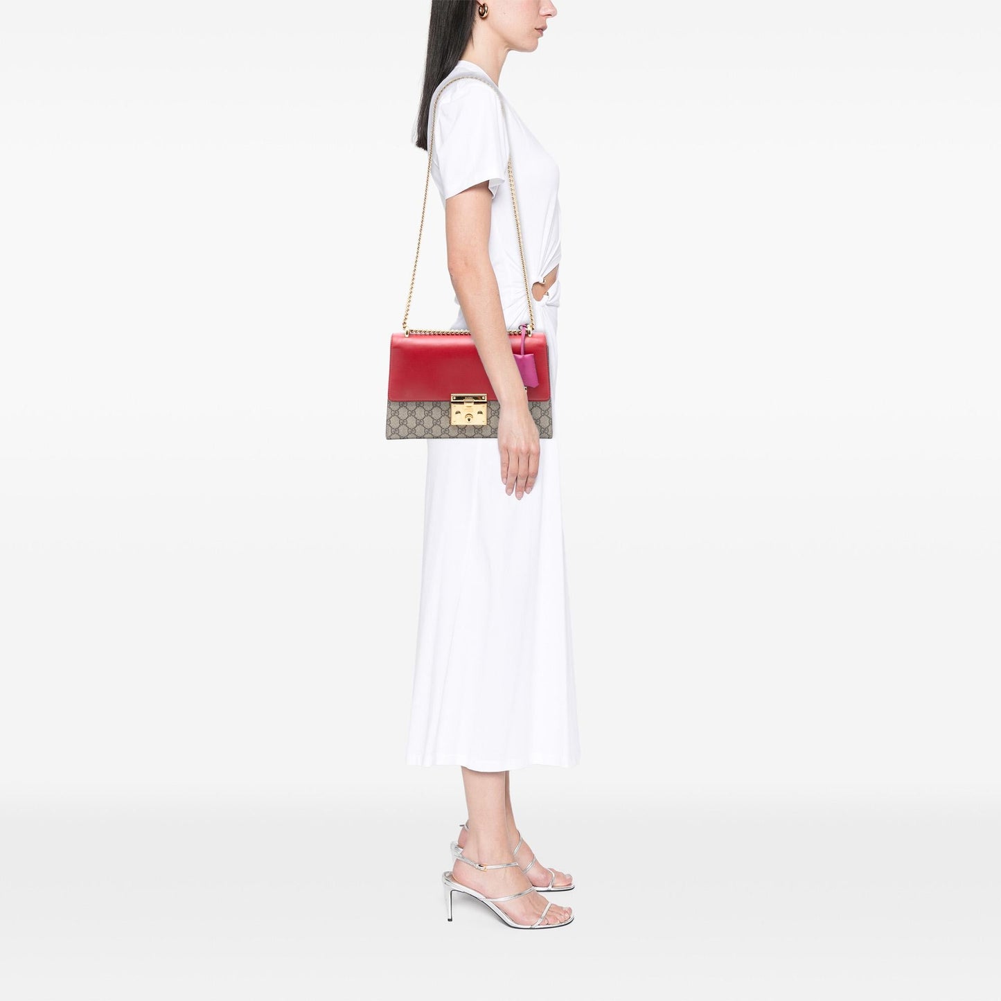 Gucci Medium GG Supreme Padlock Shoulder Bag
