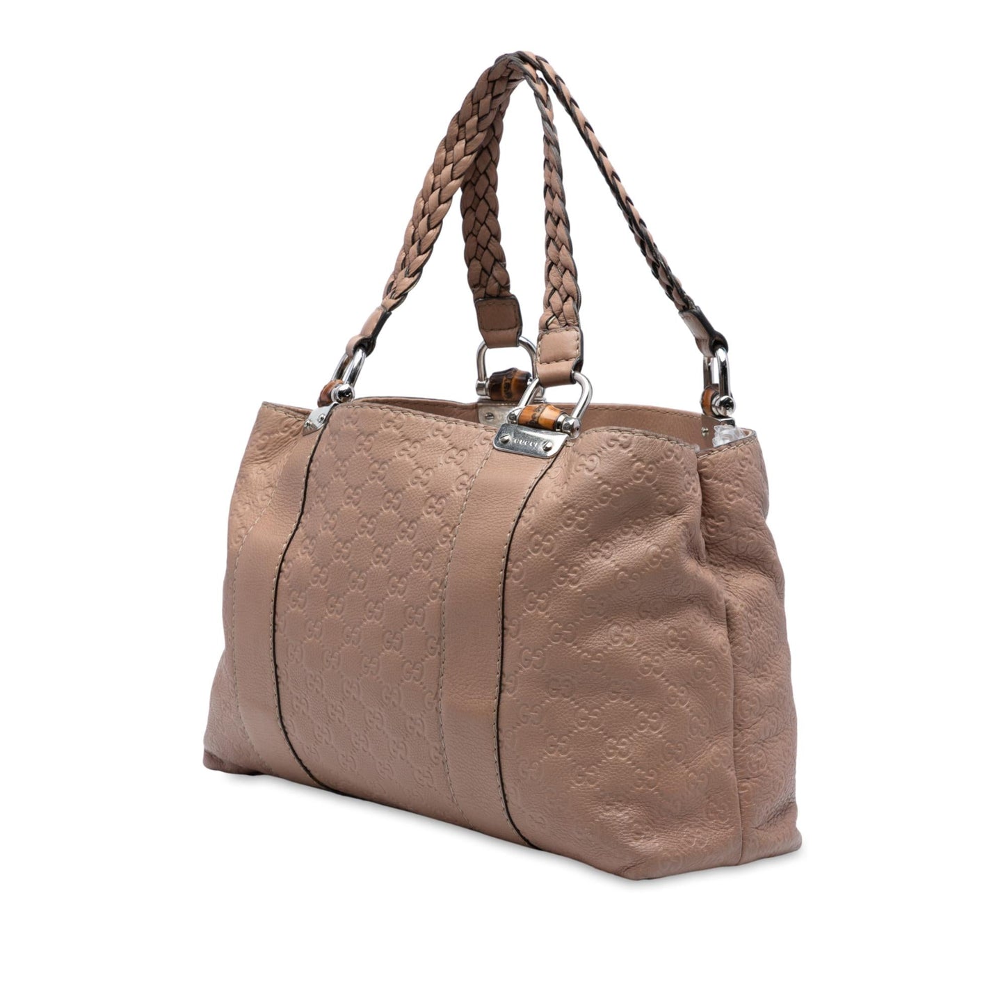 Gucci Medium Guccissima Bamboo Libeccio Tote