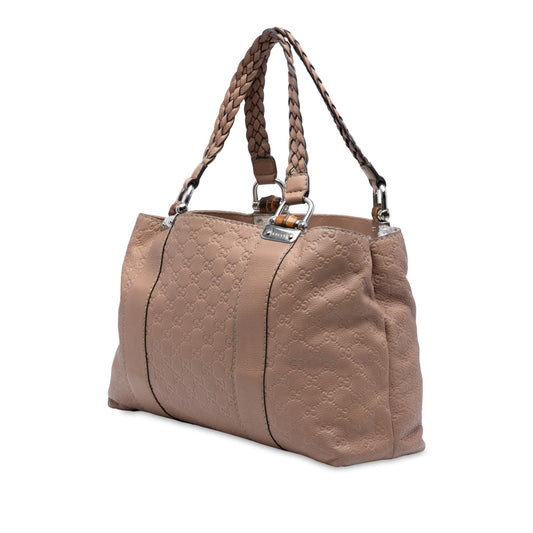 Gucci Medium Guccissima Bamboo Libeccio Tote