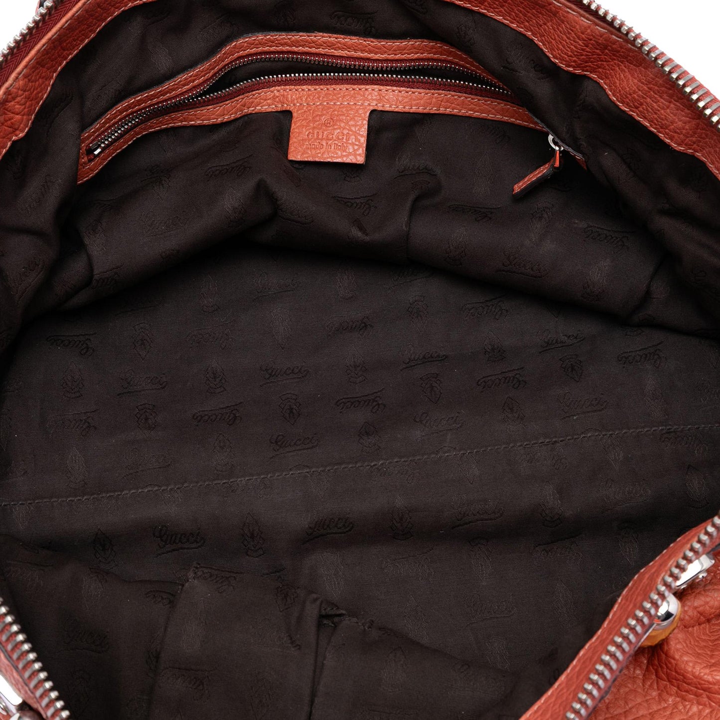 Gucci Medium Leather Bamboo Bar Tote