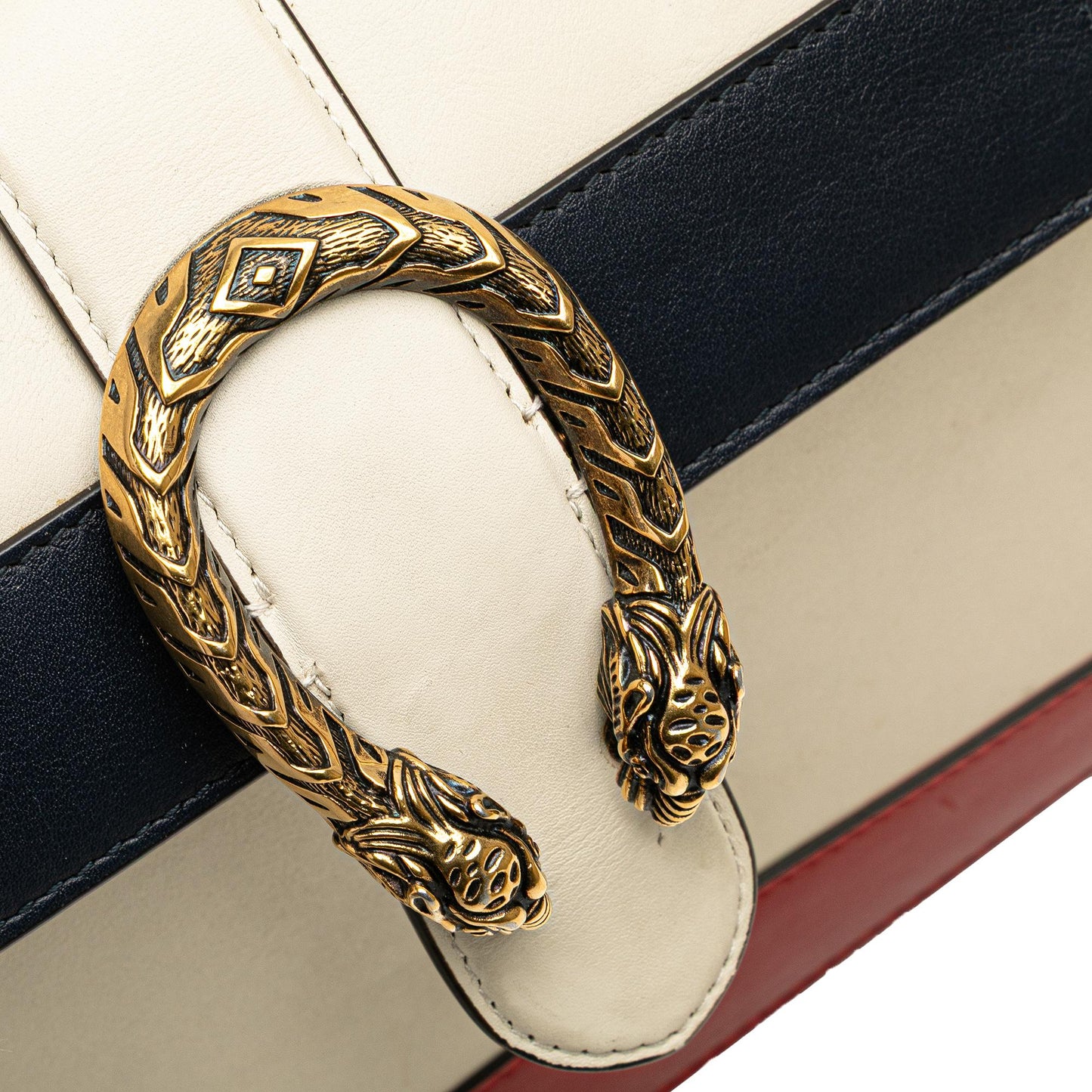 Gucci Medium Leather Bamboo Dionysus Web Satchel