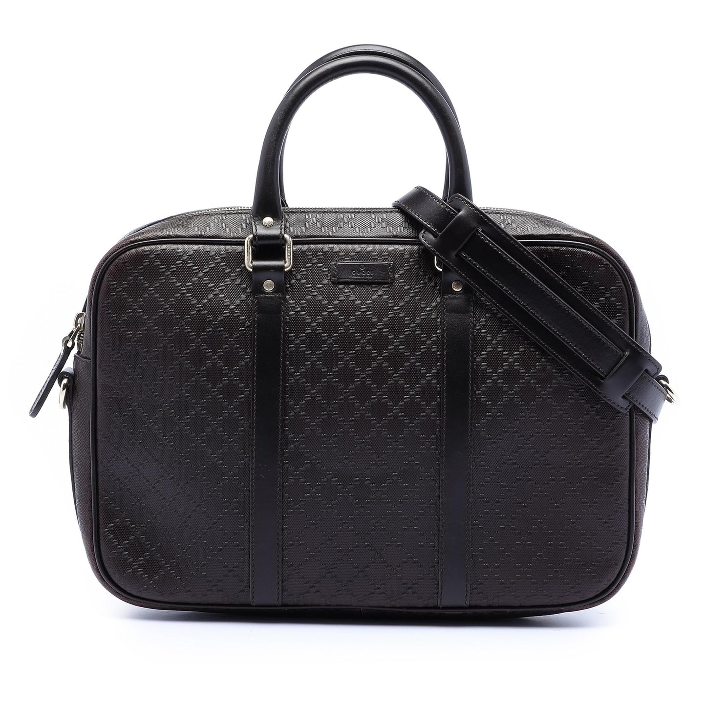 Gucci Medium Leather Diamante Bright Business Bag