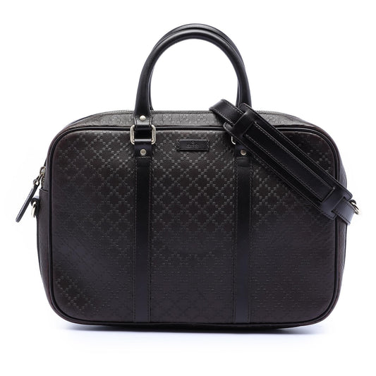 Gucci Medium Leather Diamante Bright Business Bag