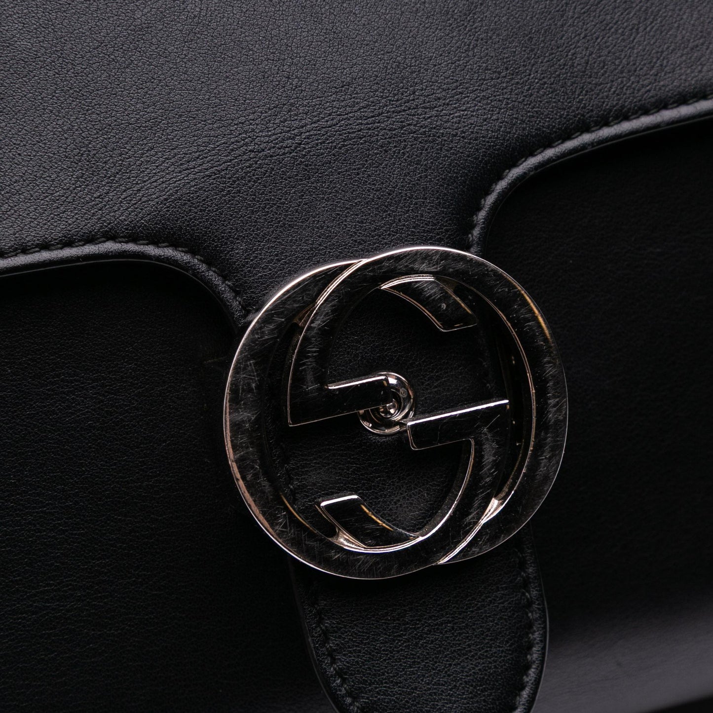 Gucci Medium Leather Dollar Interlocking G Crossbody