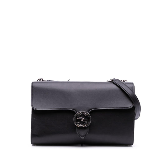 Gucci Medium Leather Dollar Interlocking G Crossbody