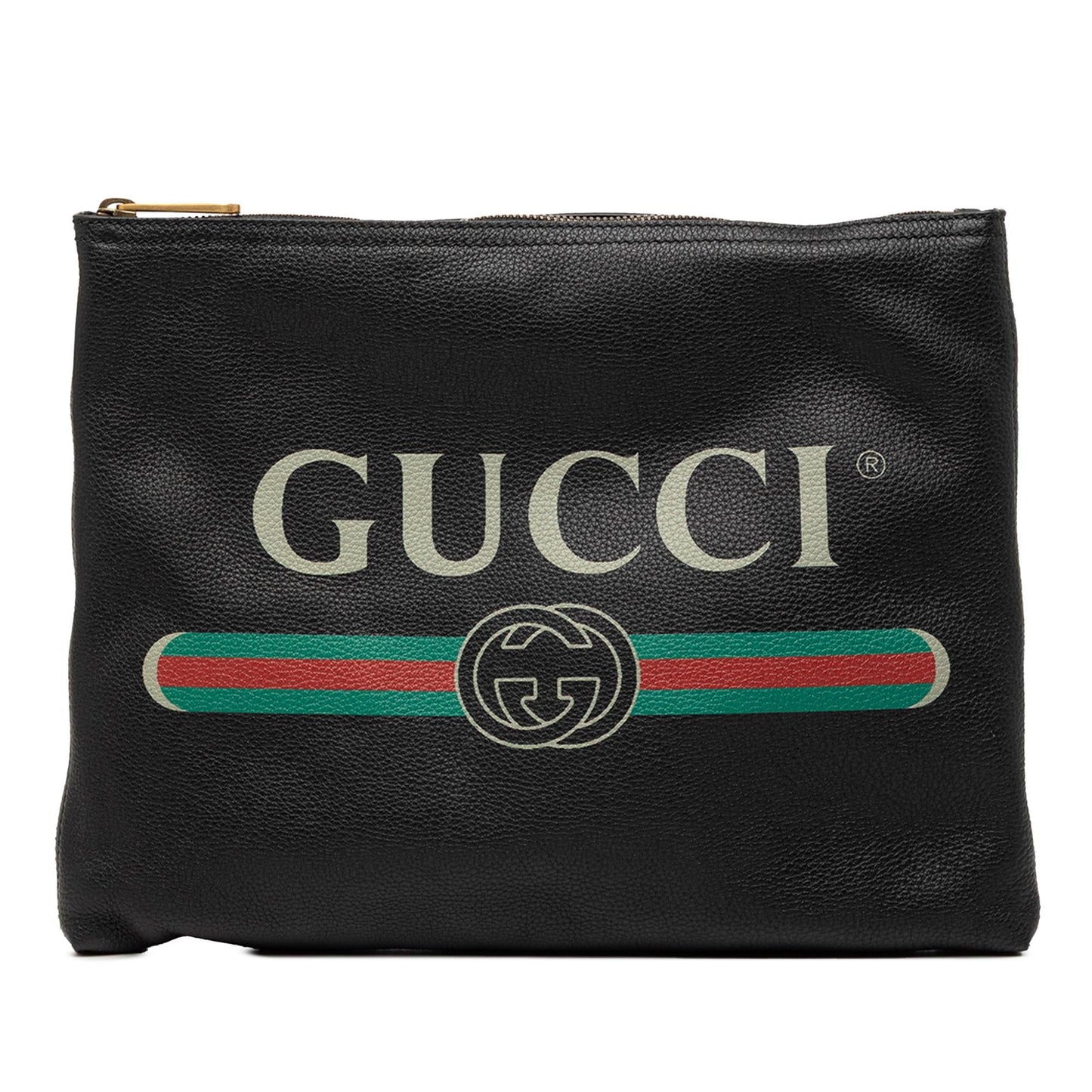 Gucci Medium Leather Logo Portfolio Clutch