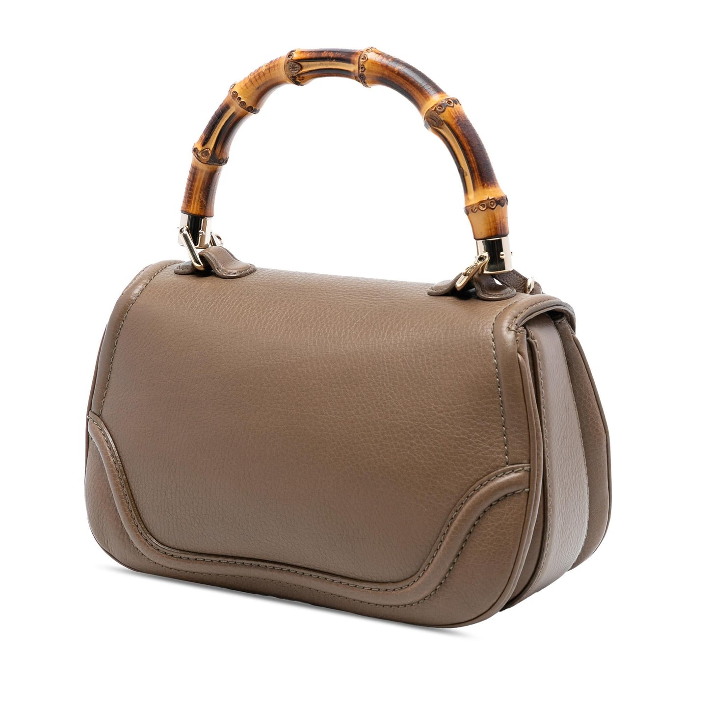 Gucci Medium Leather New Bamboo Satchel