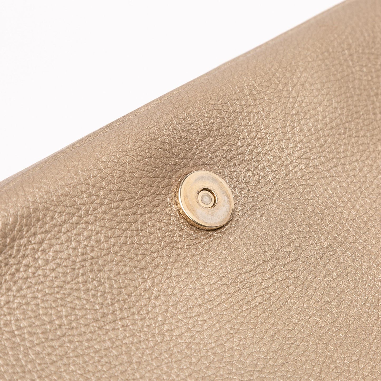 Gucci Medium Metallic Leather Soho Chain Flap Crossbody