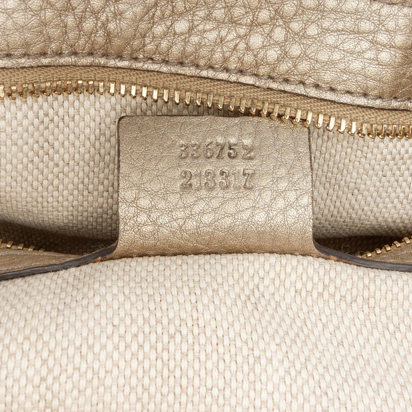 Gucci Medium Metallic Leather Soho Chain Flap Crossbody