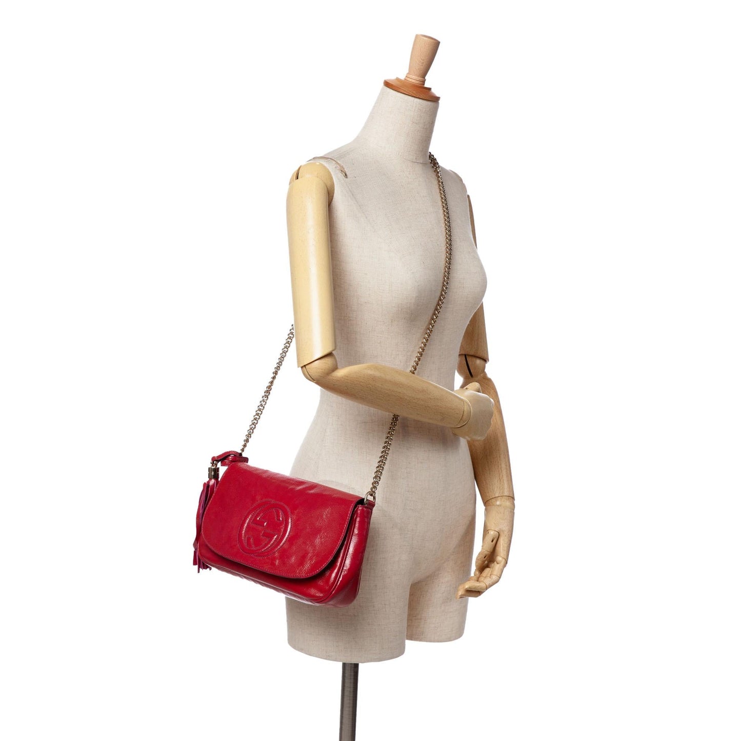 Gucci Medium Patent Soho Chain Flap Crossbody