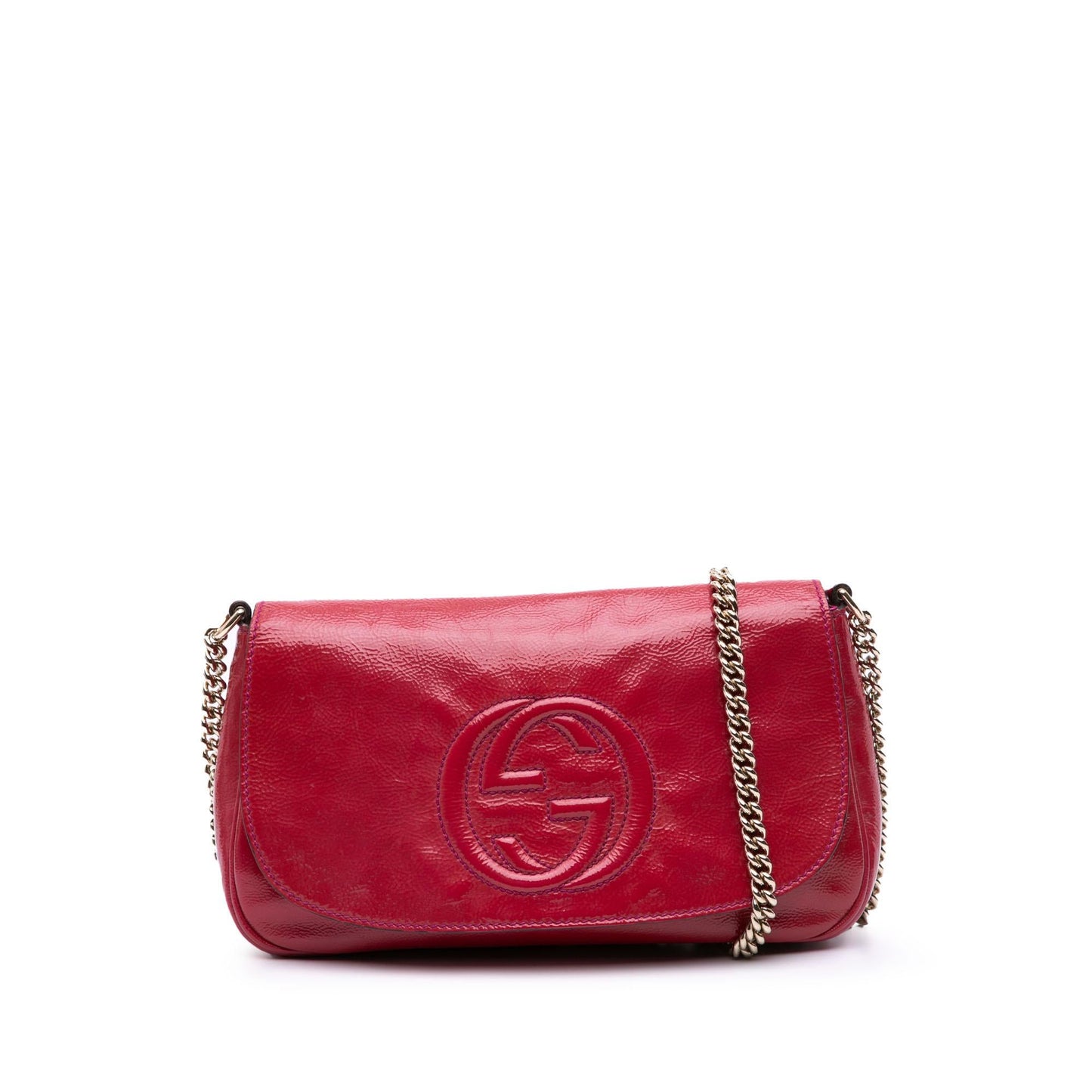 Gucci Medium Patent Soho Chain Flap Crossbody