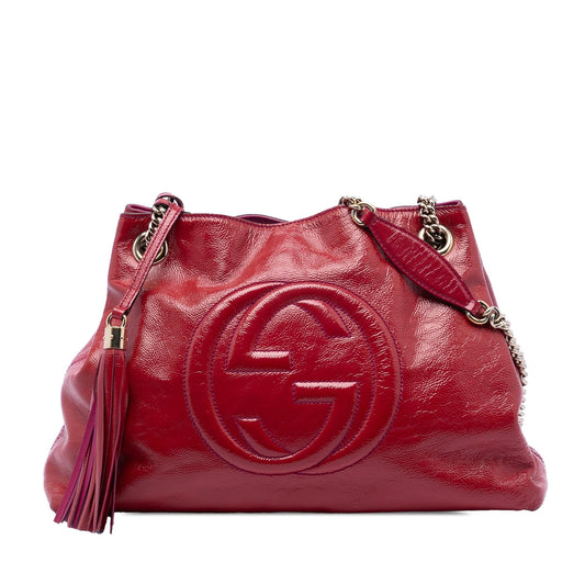 Gucci Medium Patent Soho Chain Tote