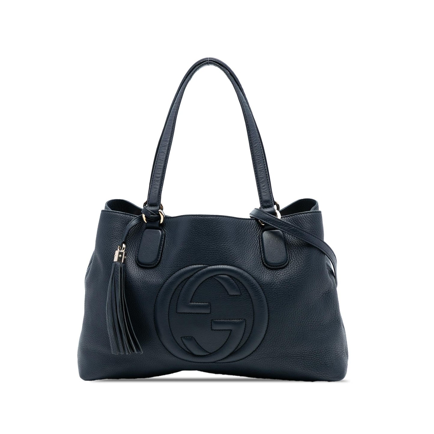 Gucci Medium Pebbled Calfskin Soho Working Satchel