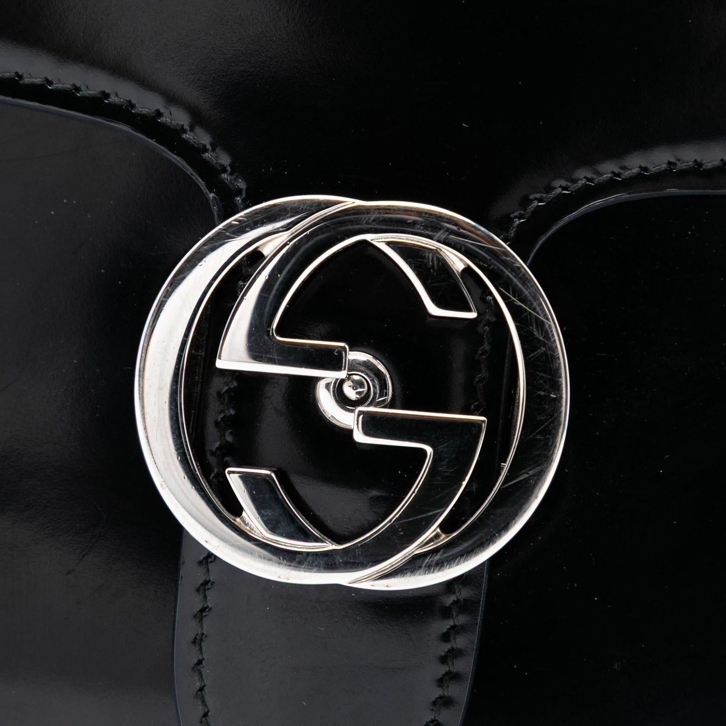 Gucci Medium Polished Calfskin Dollar Interlocking G Crossbody