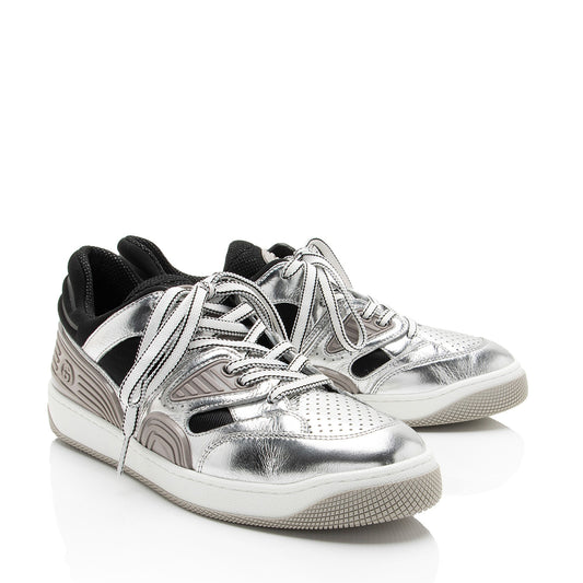 Luxury Gucci Trending 2025 Metallic Leather Basket Sneakers - Size 9 / 39 (SHF-I0e3sE)