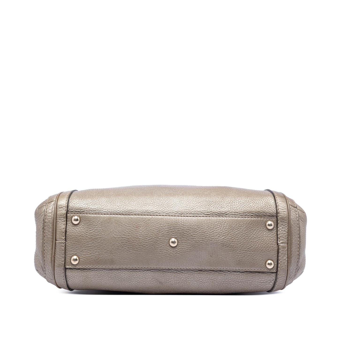 Gucci Metallic Pebbled Calfskin Bella Satchel