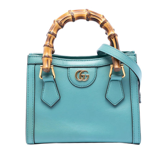 Gucci Mini Calfskin Bamboo Diana Satchel