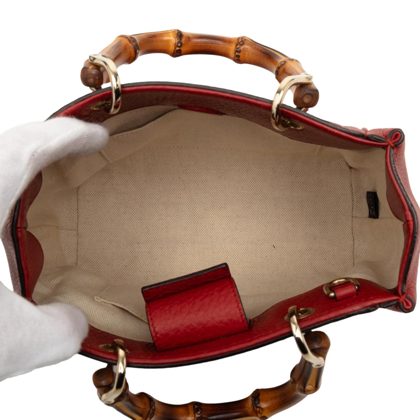 Gucci Mini Calfskin Bamboo Shopper Satchel