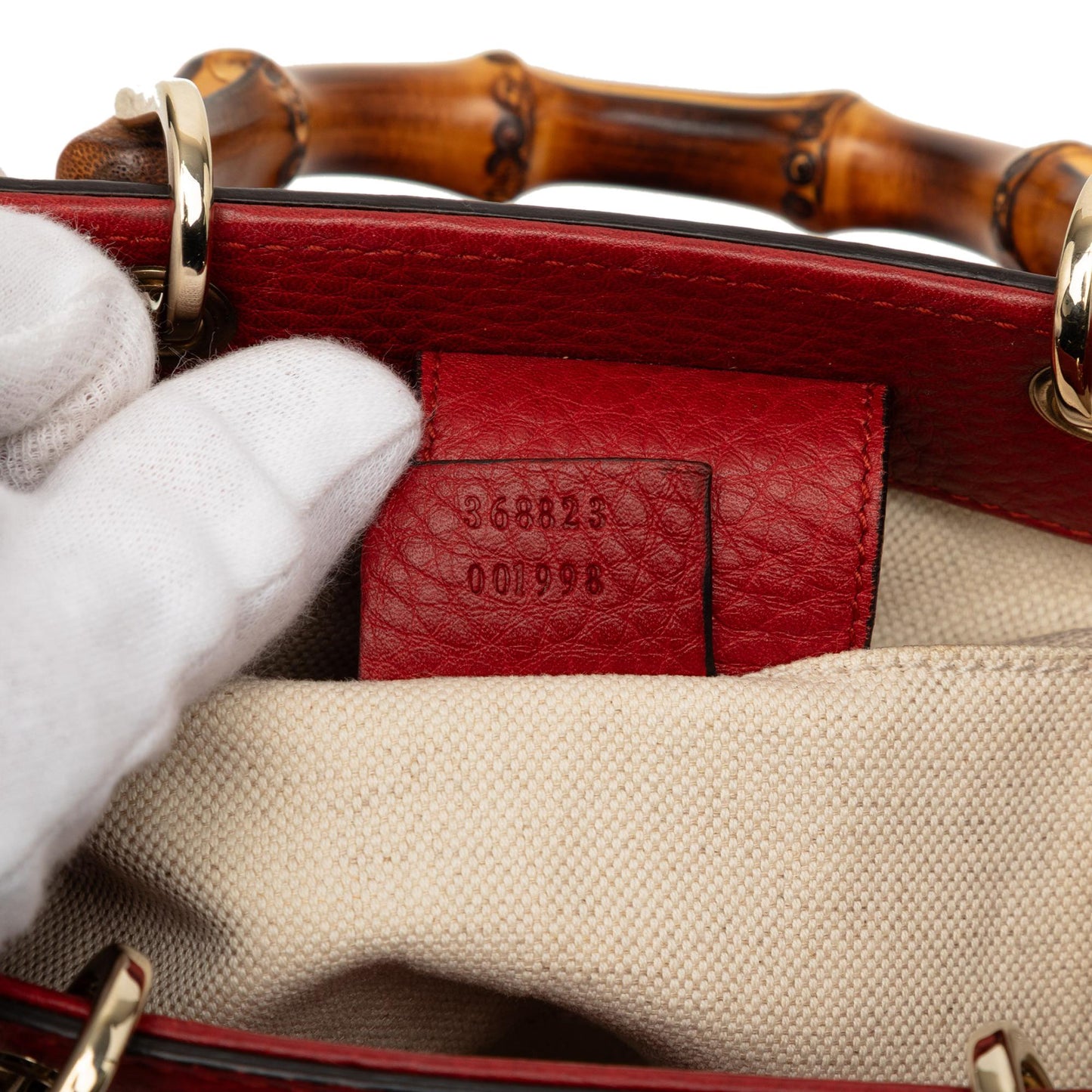Gucci Mini Calfskin Bamboo Shopper Satchel