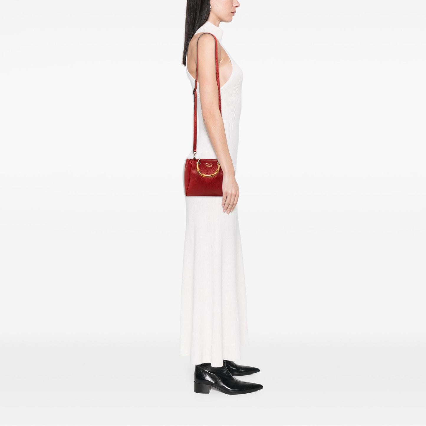 Gucci Mini Calfskin Bamboo Shopper Satchel