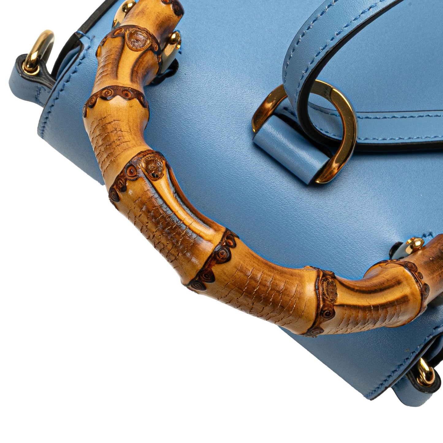 Gucci Mini Calfskin Bamboo Top Handle Bag