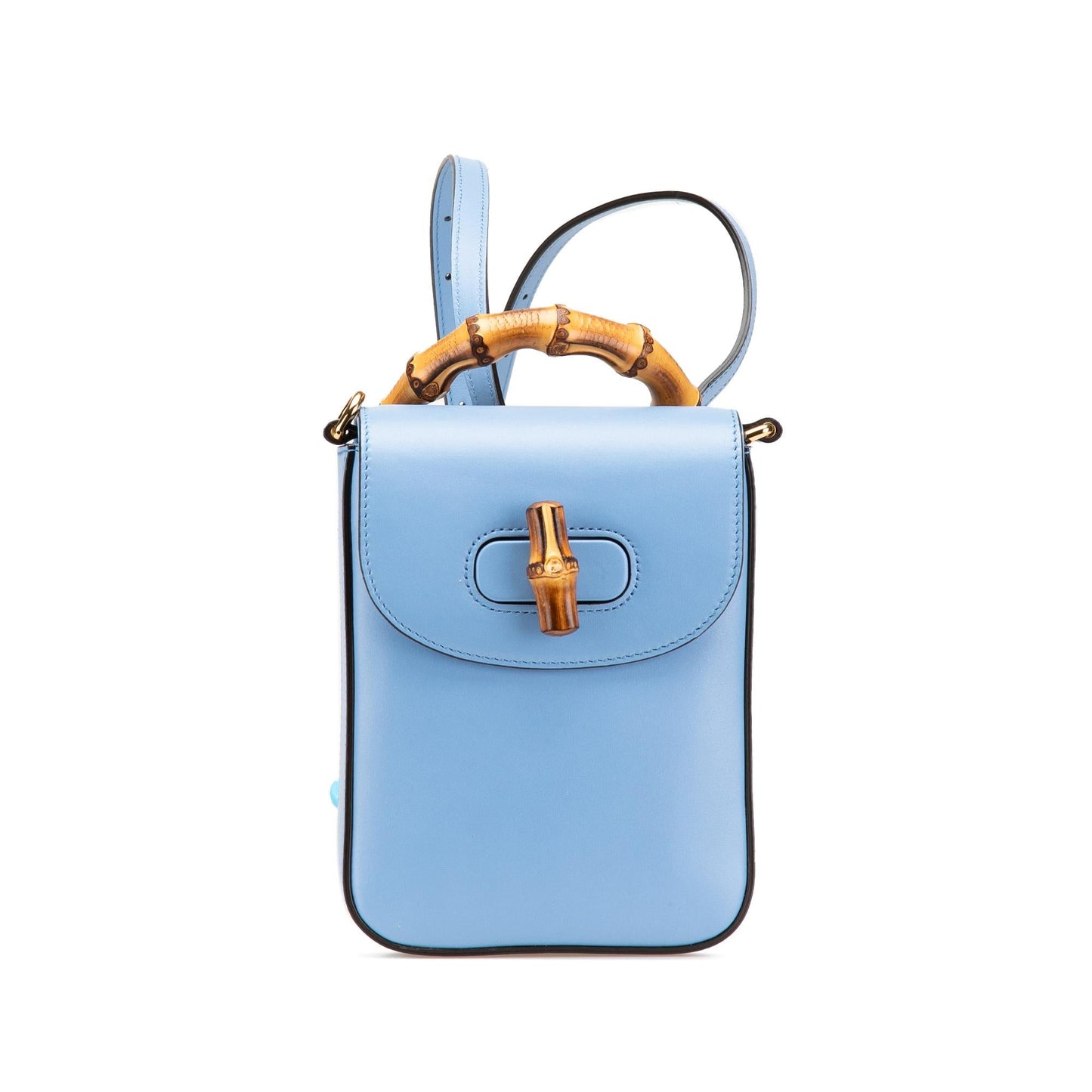 Gucci Mini Calfskin Bamboo Top Handle Bag