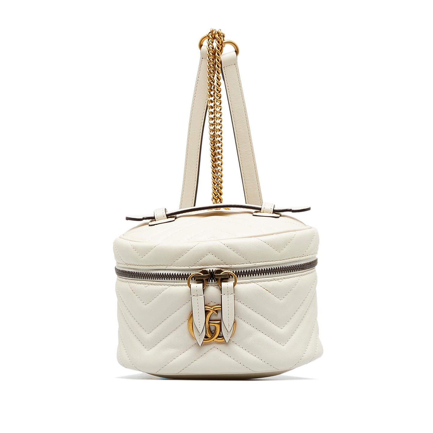 Gucci Mini GG Marmont Matelasse Leather Round Backpack