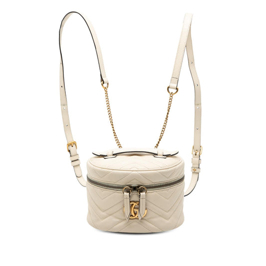 Gucci Mini GG Marmont Matelasse Leather Round Backpack