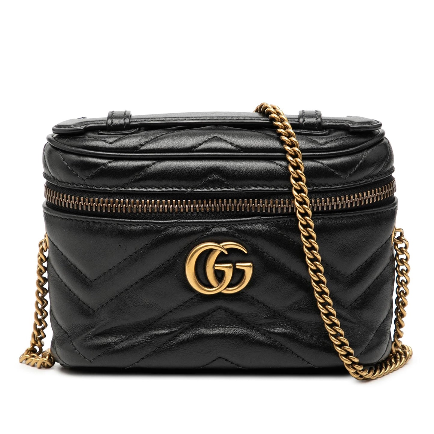 Gucci Mini GG Marmont Matelasse Leather Top Handle