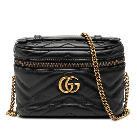 Gucci Mini GG Marmont Matelasse Leather Top Handle