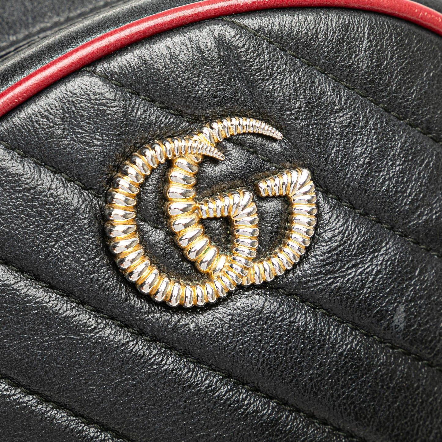 Gucci Mini GG Marmont Matelasse Leather Torchon Round Crossbody