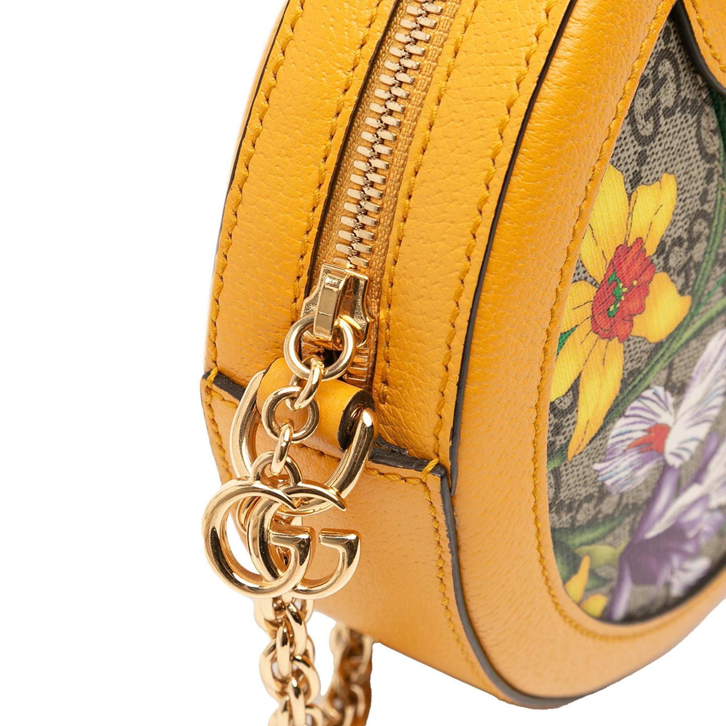Gucci Mini GG Supreme Flora Ophidia Round Crossbody