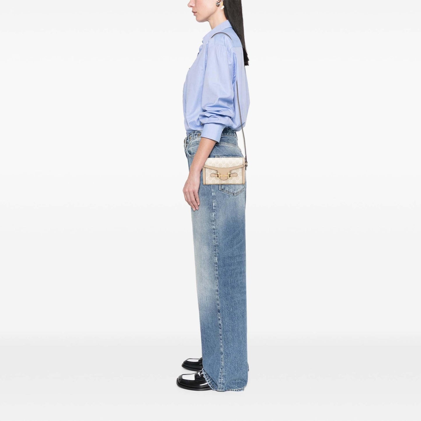Gucci Mini GG Supreme Horsebit 1955 Crossbody