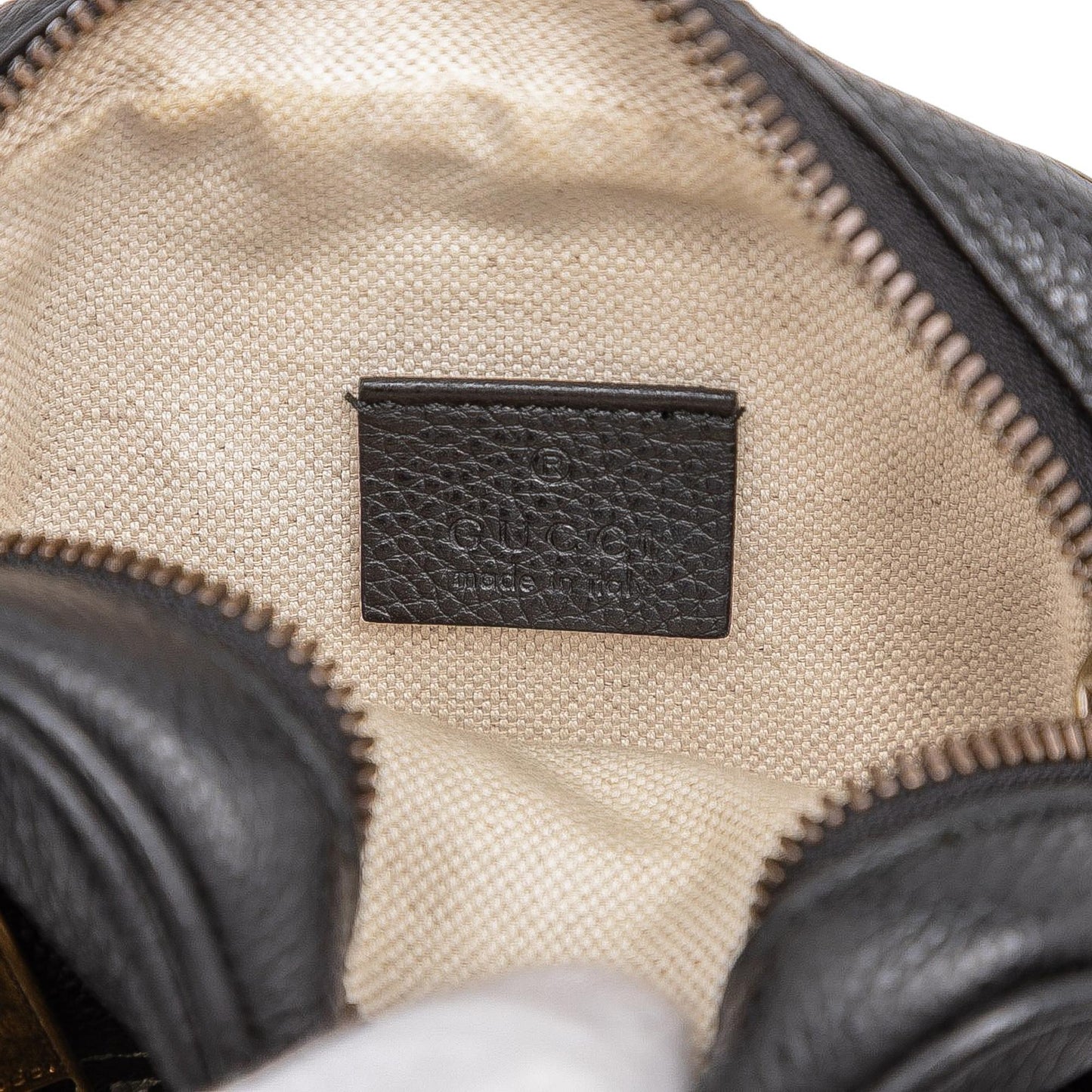 Gucci Mini Grained Calfskin Logo Crossbody