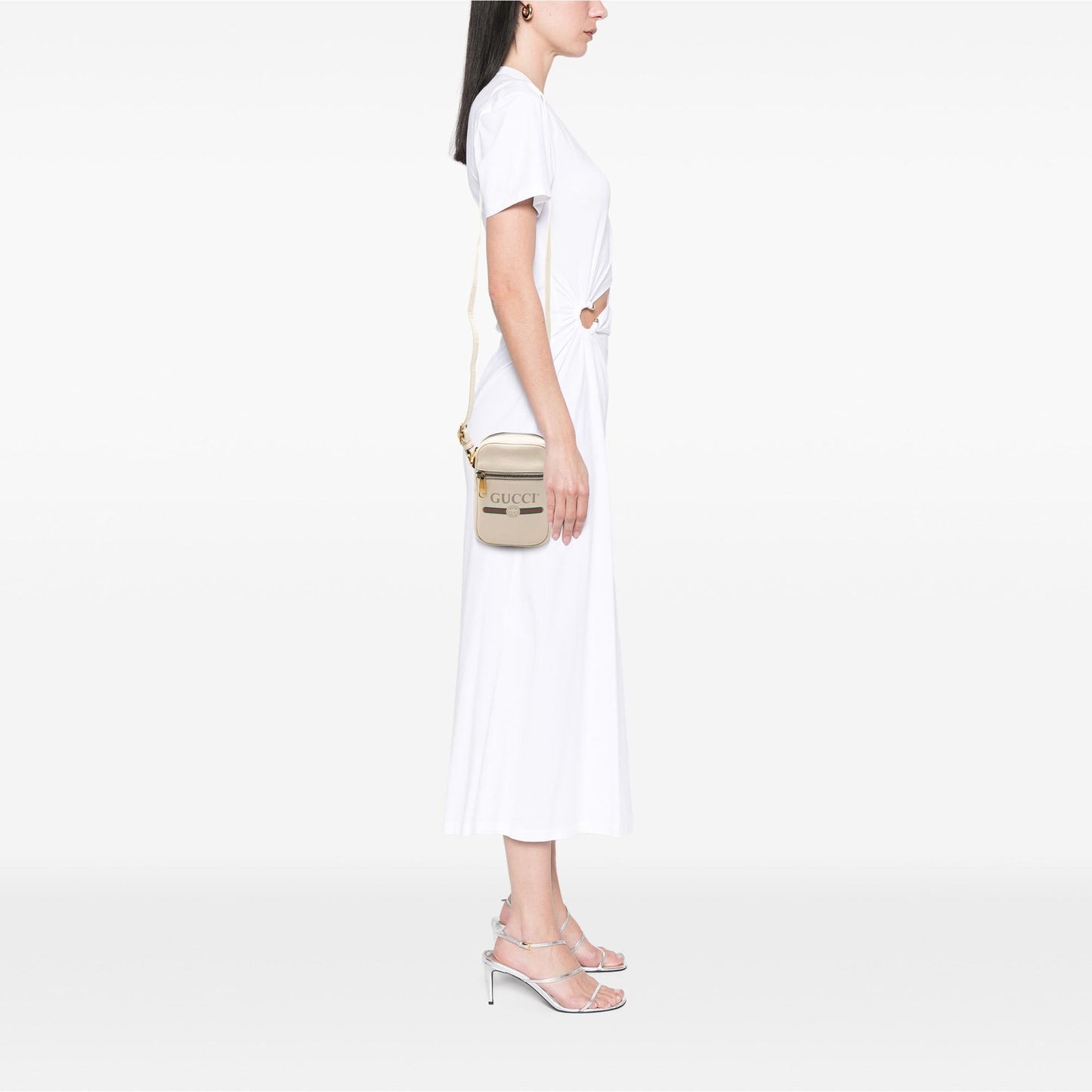 Gucci Mini Grained Calfskin Logo Crossbody