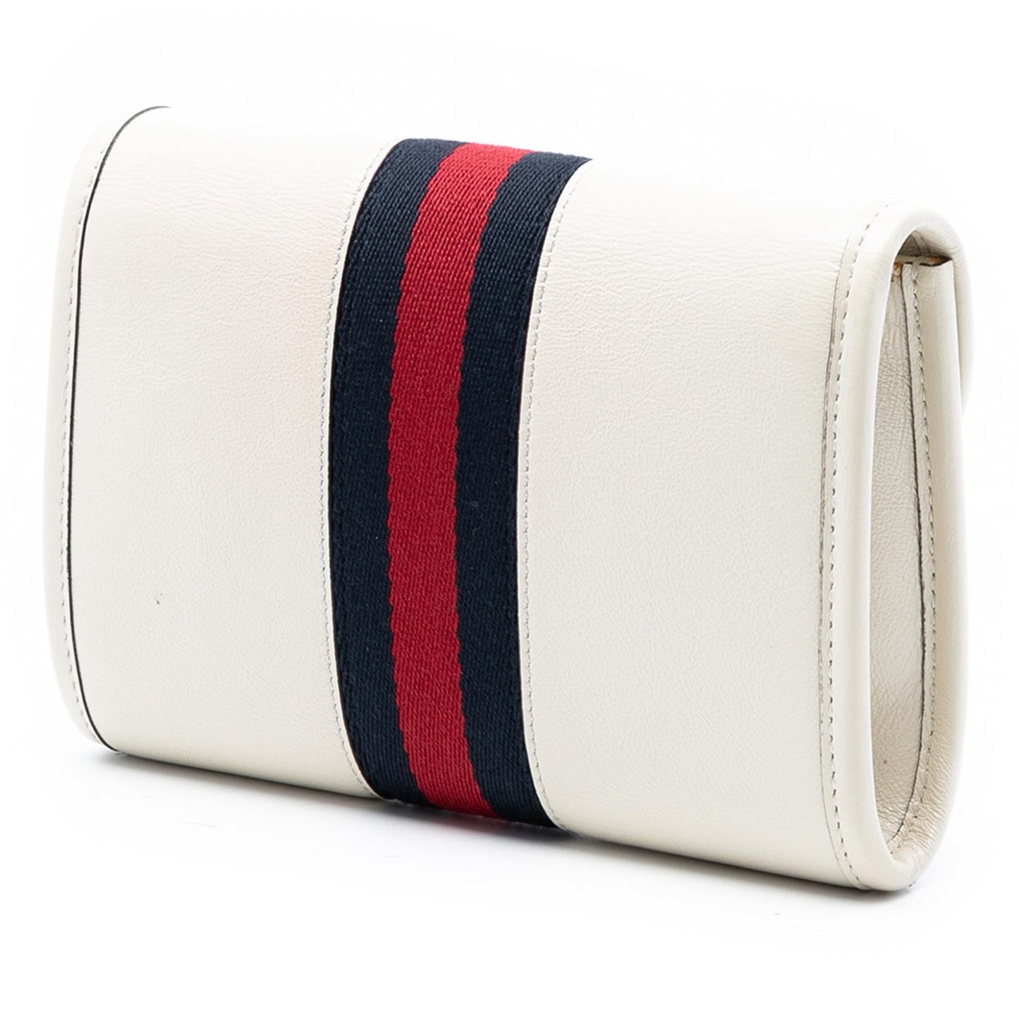 Gucci Mini Leather Rajah Web Chain Crossbody