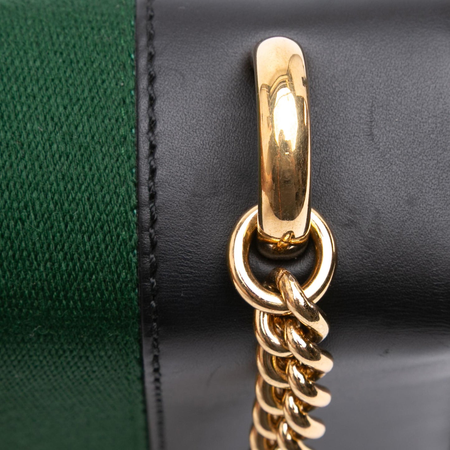 Gucci Mini Leather Web Sylvie Chain Crossbody