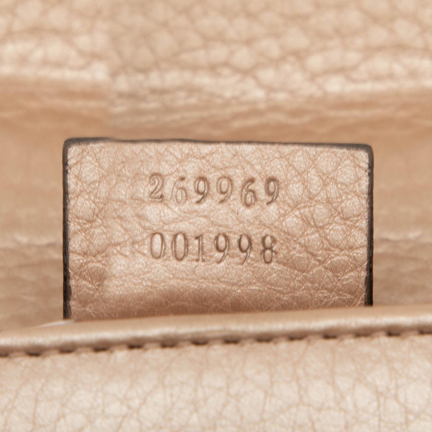 Gucci Mini Metallic Calfskin Bamboo Night