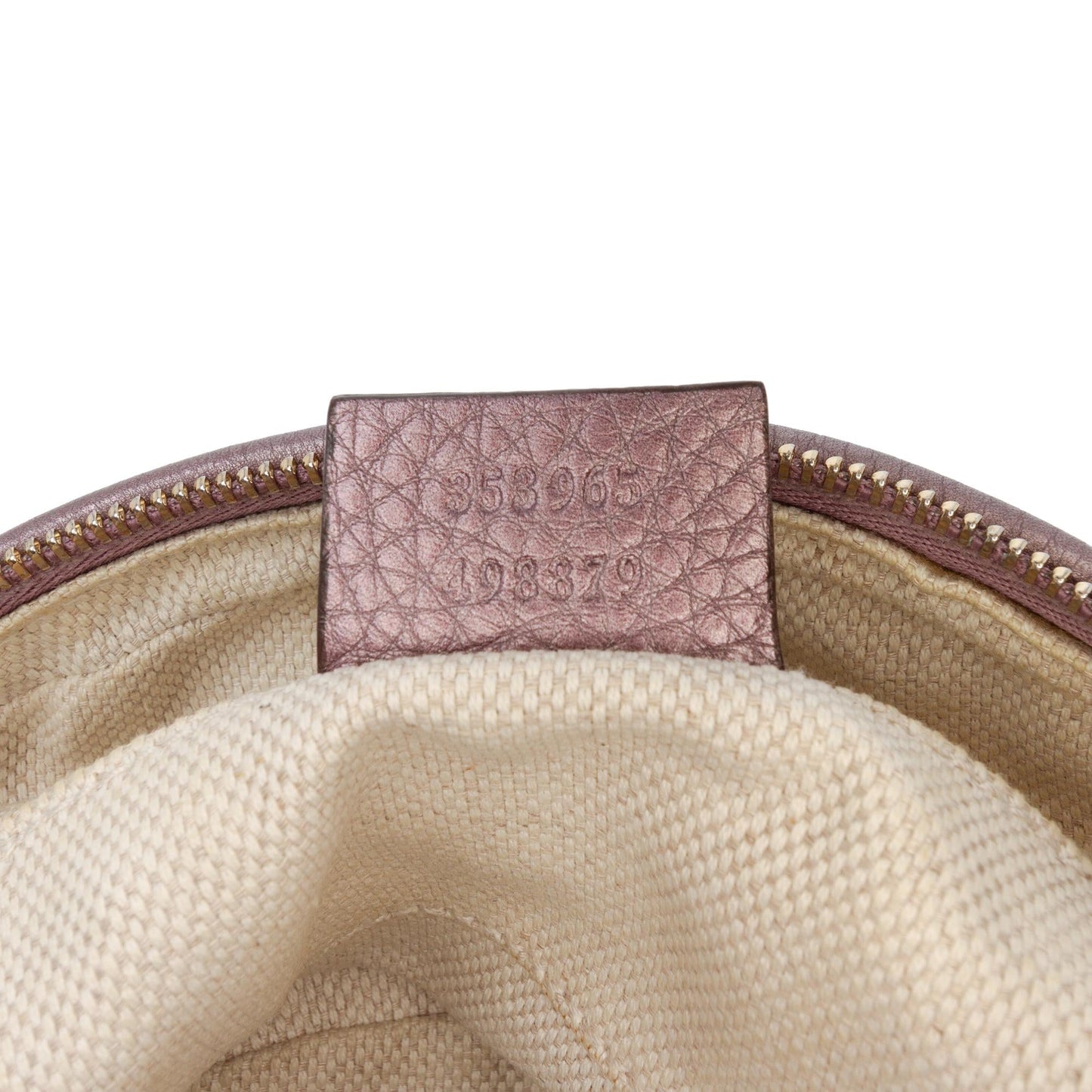 Gucci Mini Metallic Pebbled Calfskin Soho Chain Crossbody