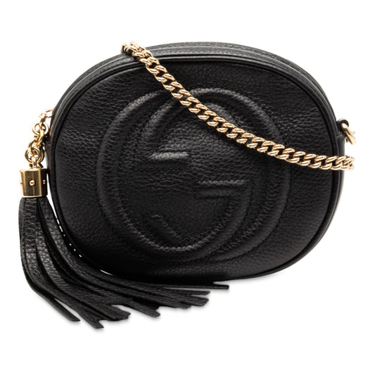 Gucci Mini Pebbled Calfskin Soho Chain Crossbody