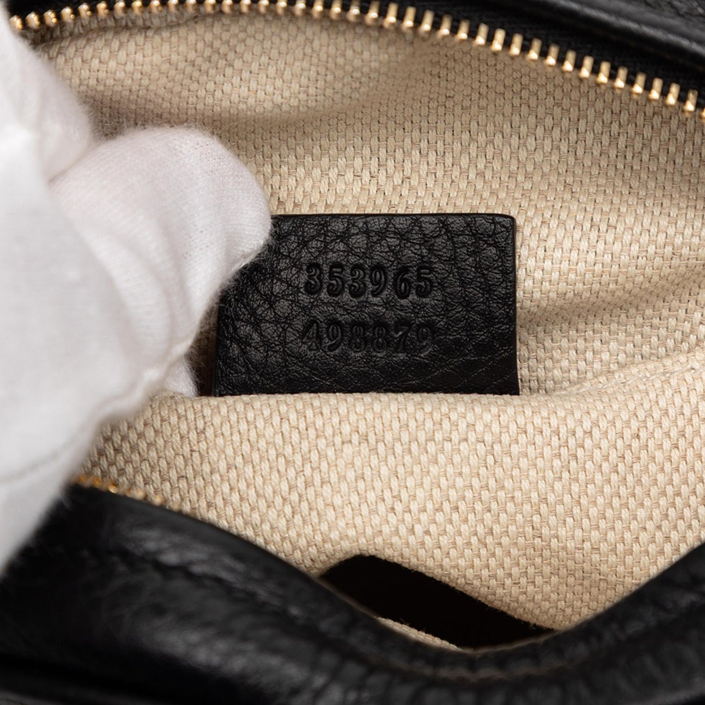 Gucci Mini Pebbled Calfskin Soho Chain Crossbody