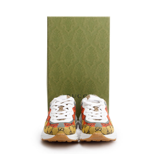 Gucci Multicolor GG Canvas Women's Rhyton Sneakers, Size 37