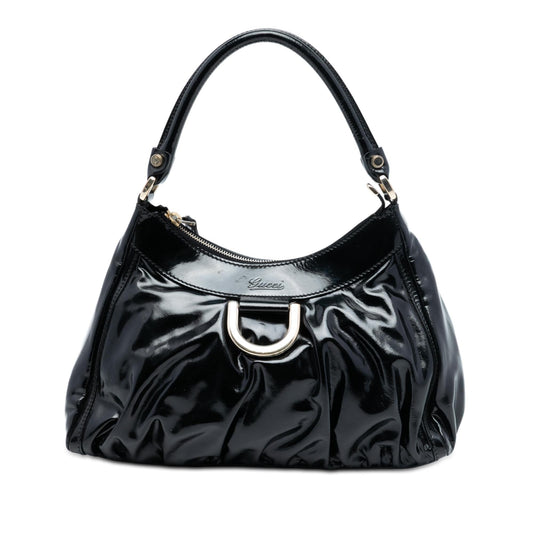 Gucci Patent Abbey D Ring Handbag