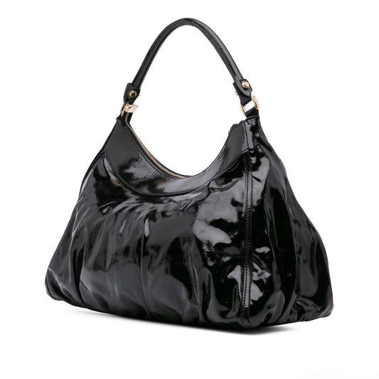 Gucci Patent Abbey D Ring Shoulder Bag