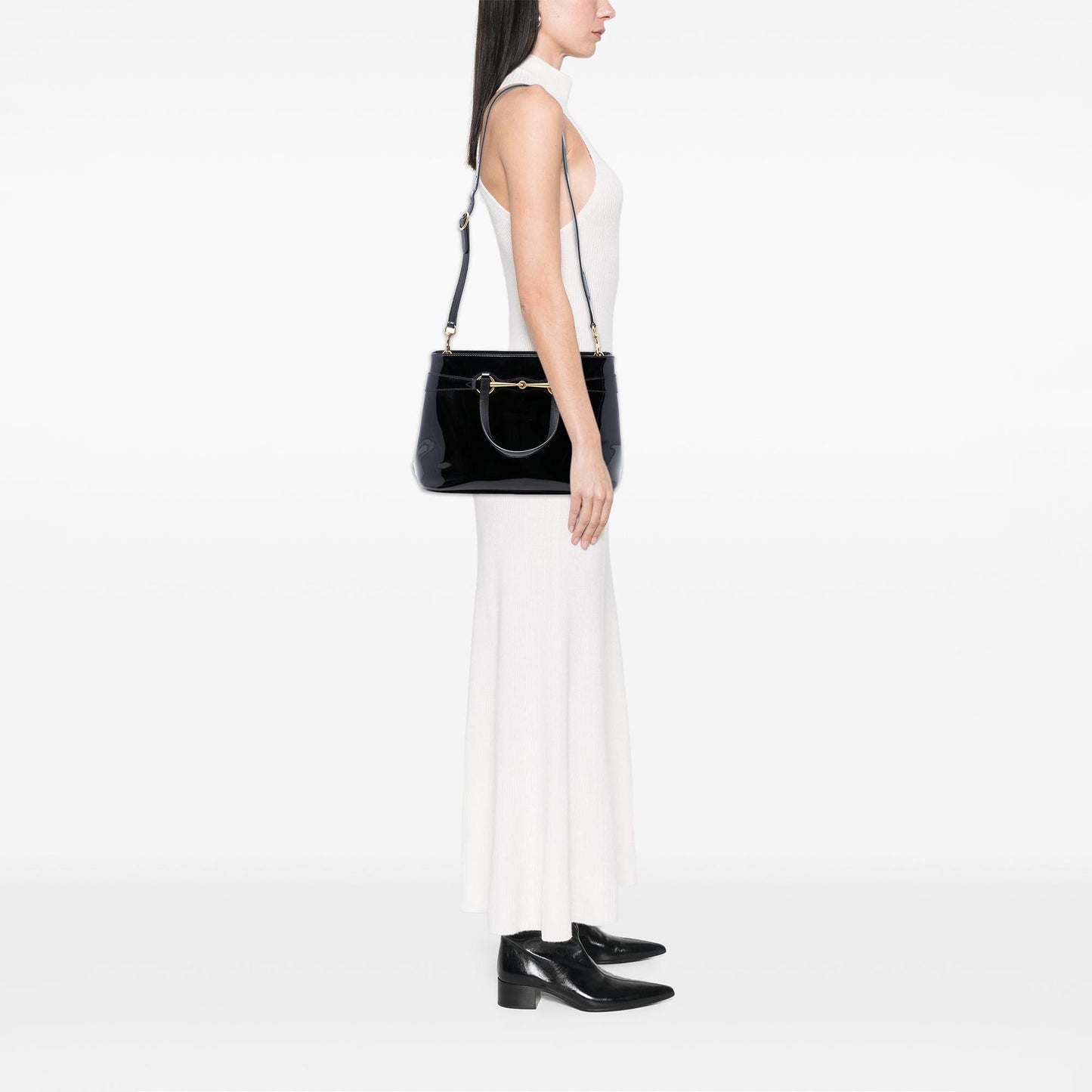Gucci Patent Bright Bit Satchel
