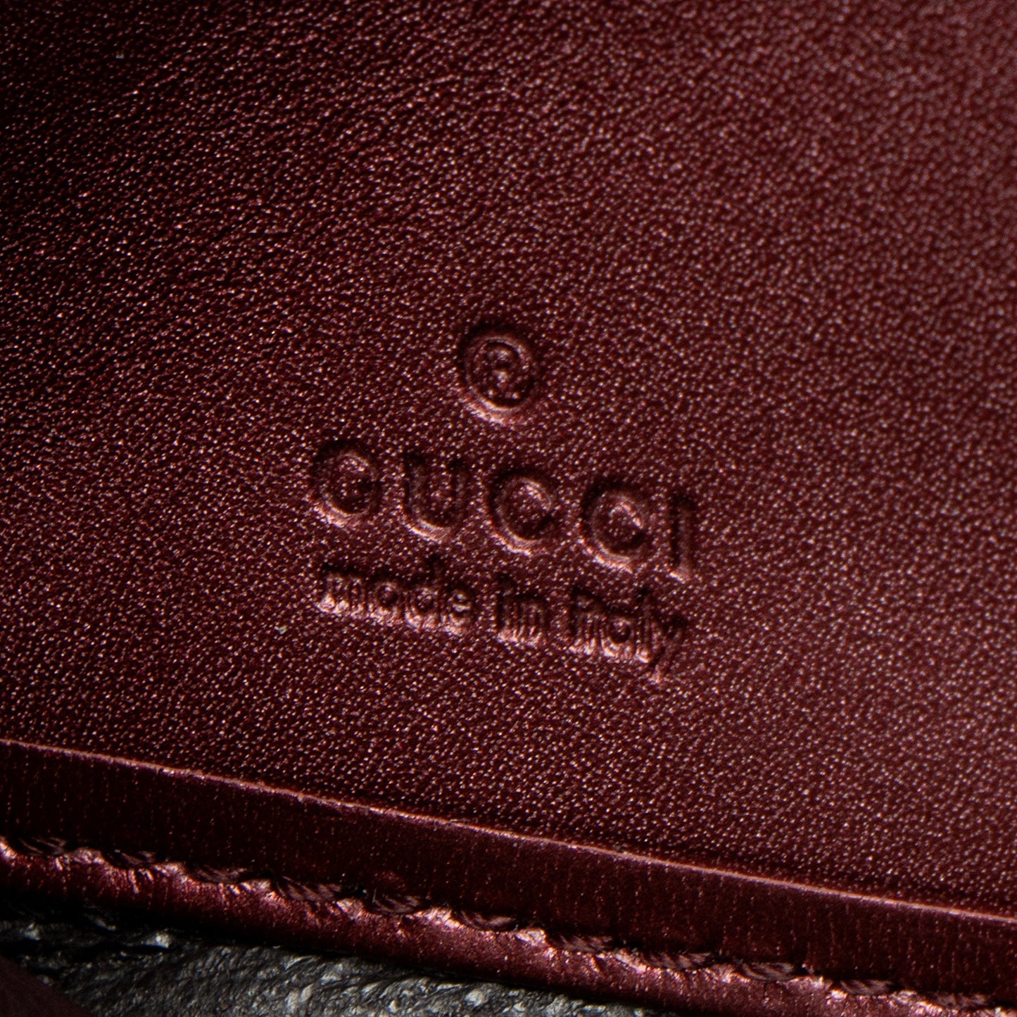 Gucci Patent Leather Guccissima Signature Zip Around Wallet