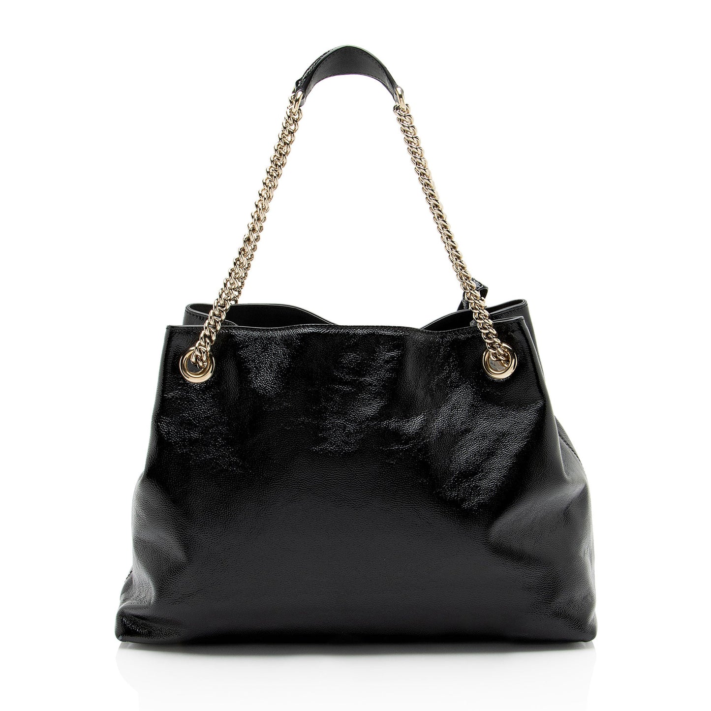 Gucci Patent Leather Soho Medium Shoulder Bag