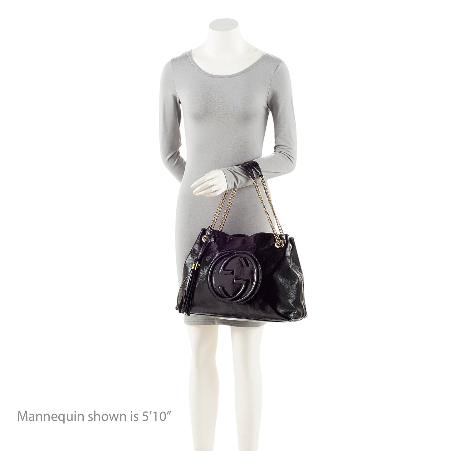 Gucci Patent Leather Soho Medium Shoulder Bag