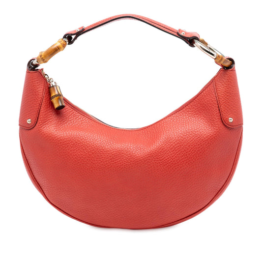 Gucci Pebbled Calfskin Bamboo Ring Hobo