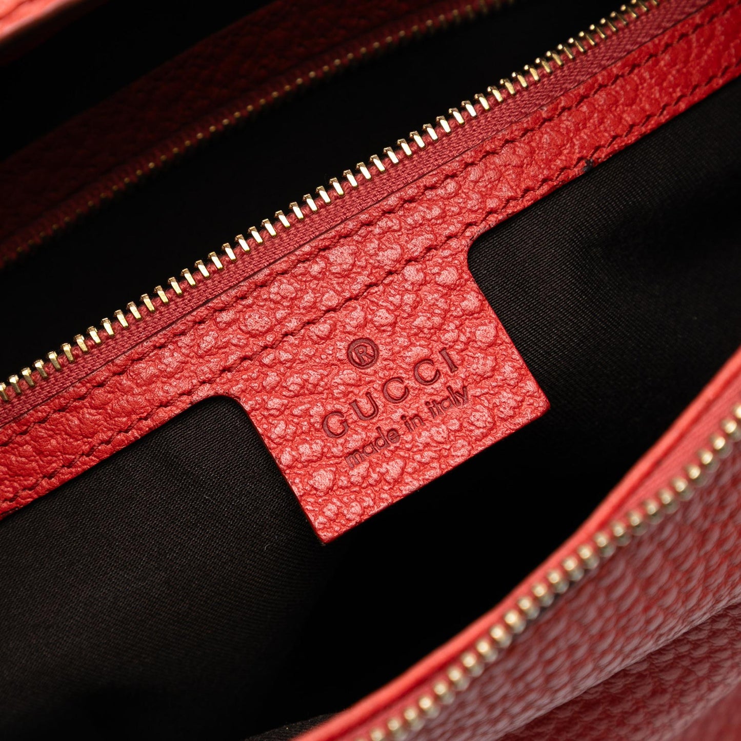 Gucci Pebbled Calfskin Bamboo Ring Hobo